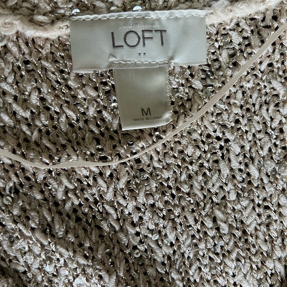 Sweet Cream Sweater with Layered Hem and Micro Sequins - Picture 3 of 3